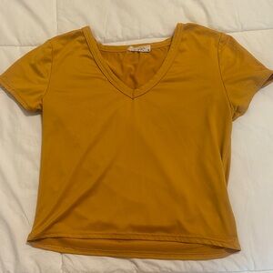 Olivia Rae Gold Fitted Short Sleeve T-Shirt